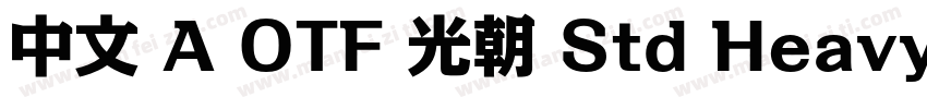 中文 A OTF 光朝 Std Heavy字体转换